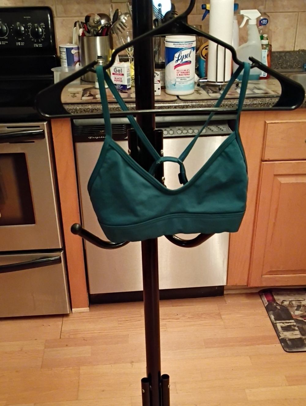 Jolyn Clothing Teal Strappy Sports Bralette
